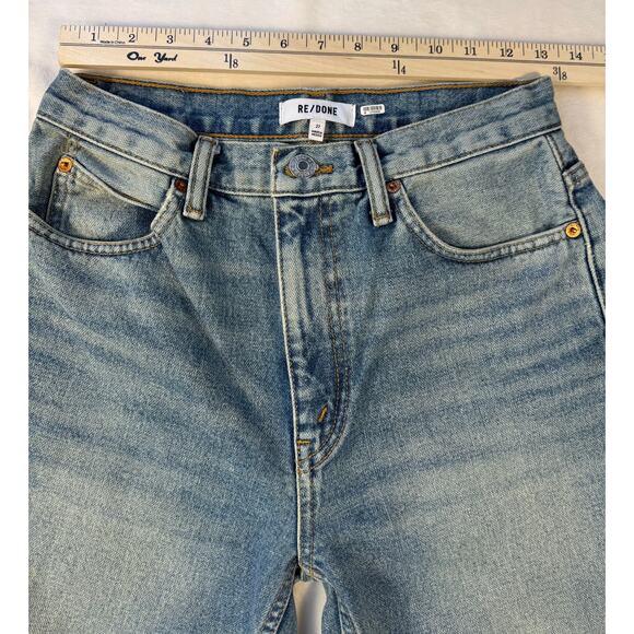 RE/DONE Denim 70s Straight Jeans High Rise Non Stretch Light Wash 27 4 6 - Picture 7 of 11